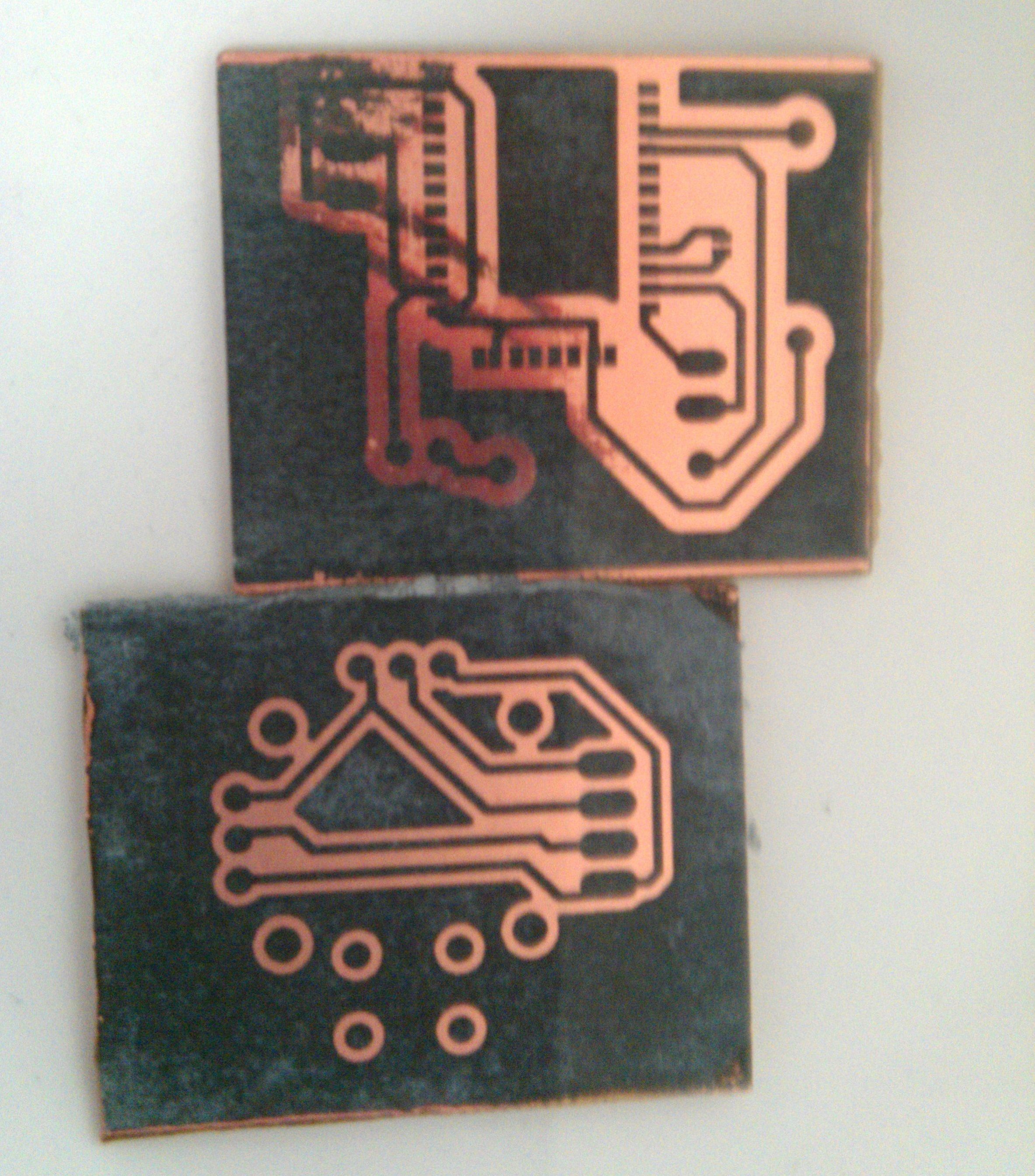 Toner transferred boards